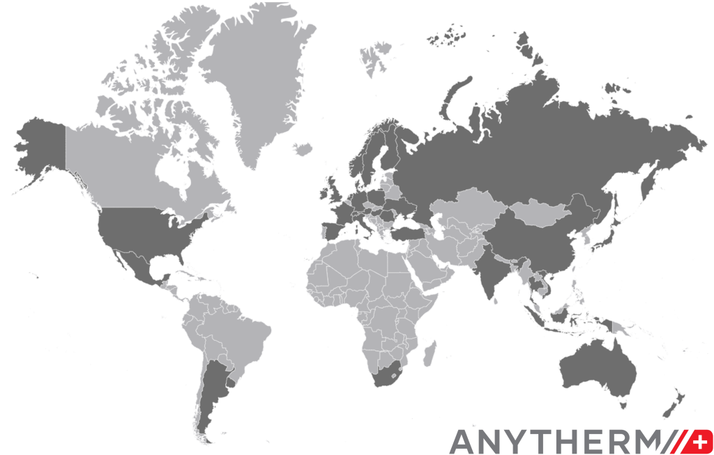 Anytherm Clients WorldMap