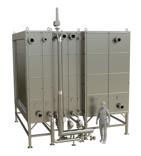 Custom-made Anytherm steam air heater with condensate system